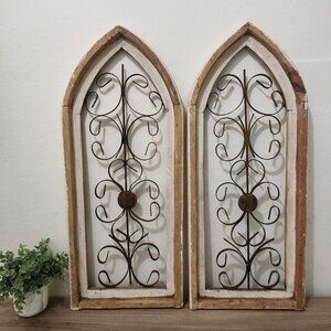 Farmhouse Arch Wood Frame Distress Wall Decor Messinato Set of 2 , 29" H